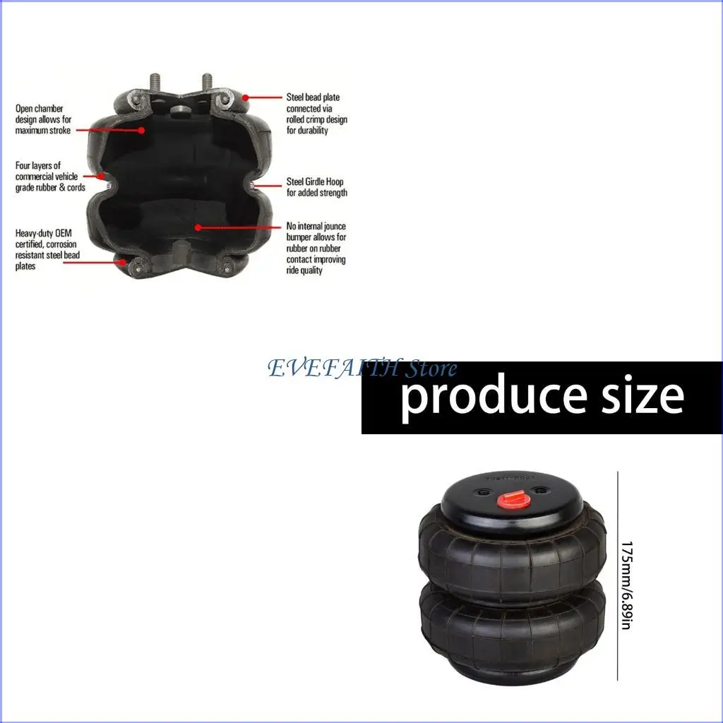 124B Двойные спиральные пневматические пружинные амортизаторы. Прочная резиновая подушка безопасности. Простая установка для
124B Двойные спиральные пневматические пружинные амортизаторы. Прочная резиновая подушка безопасности. Простая установка для