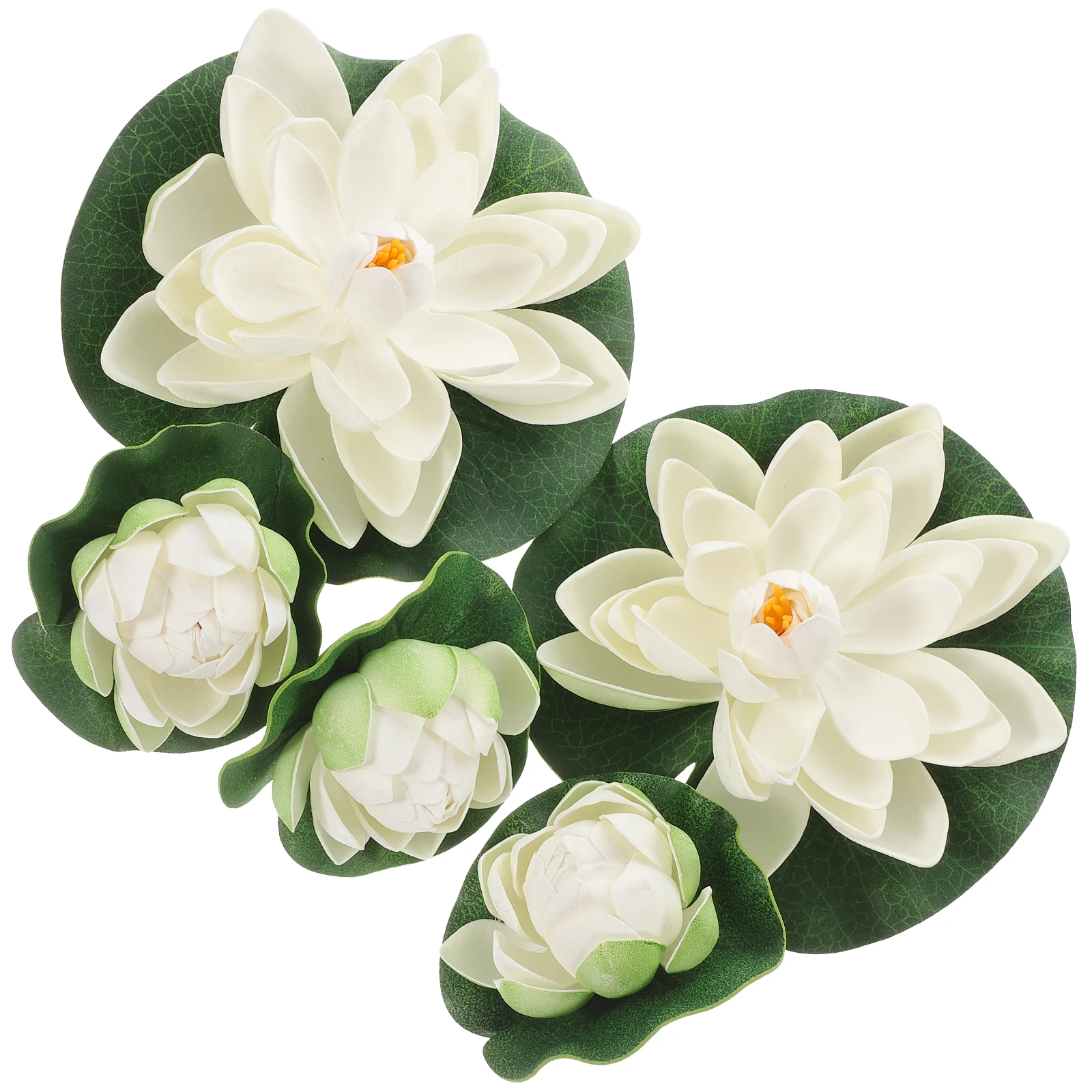 5pcs Artificial Water Lilies Floating Pond Plants Deep Green Leaves White Flowers Pool Decoration Aquatic Flowers Lifelike
5pcs Artificial Water Lilies Floating Pond Plants Deep Green Leaves White Flowers Pool Decoration Aquatic Flowers Lifelike