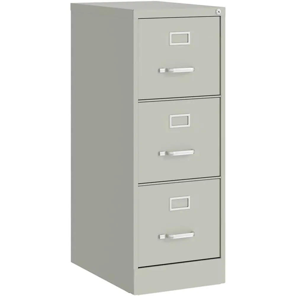 Light Gray Metal Filing Cabinet, Lockable, Pre-Assembled, Stationary, Letter Size for Home or Office Use
Light Gray Metal Filing Cabinet, Lockable, Pre-Assembled, Stationary, Letter Size for Home or Office Use