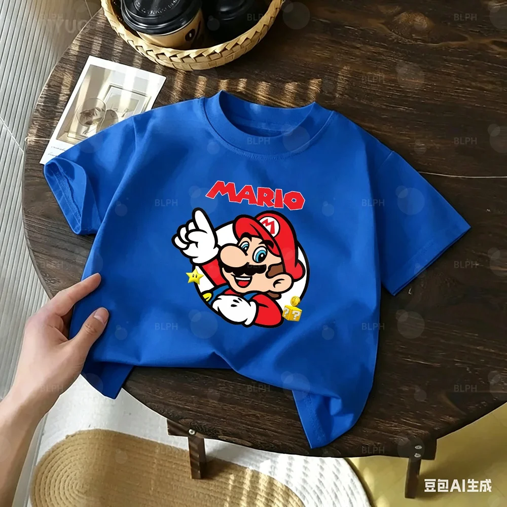Kids Cute Mario Moods Printed Cotton T-Shirt Casual Soft Comfortable Short Sleeve Tops for Boys Girls Daily Wear Summer Tee
Kids Cute Mario Moods Printed Cotton T-Shirt Casual Soft Comfortable Short Sleeve Tops for Boys Girls Daily Wear Summer Tee