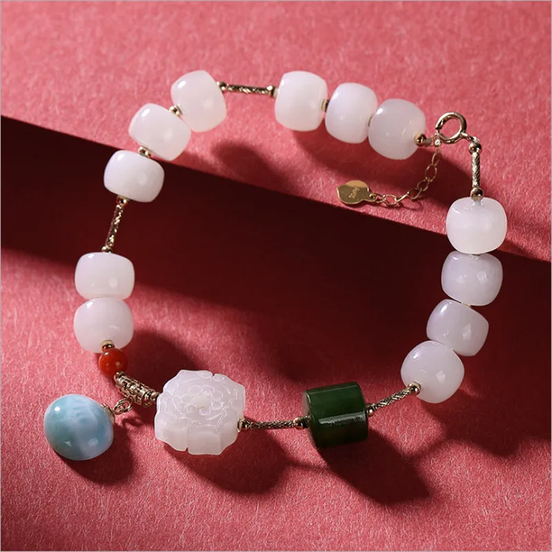 Uglyless Precious Natural Gemstones Larimar Bracelets Women AU750 Stamp 18K Gold Chains Bracelets Beading Jade Jasper Jewelry
Uglyless Precious Natural Gemstones Larimar Bracelets Women AU750 Stamp 18K Gold Chains Bracelets Beading Jade Jasper Jewelry