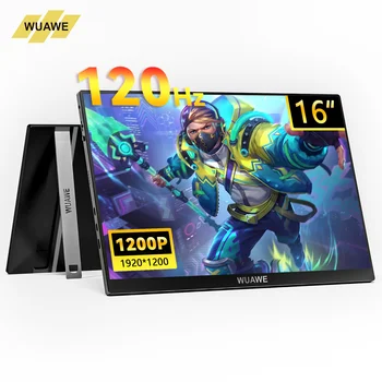 New Trending 120hz 16 inch Gaming Portable Monitor for Laptop, 1200P Display LCD FHD External Second Computer Screen for Phone