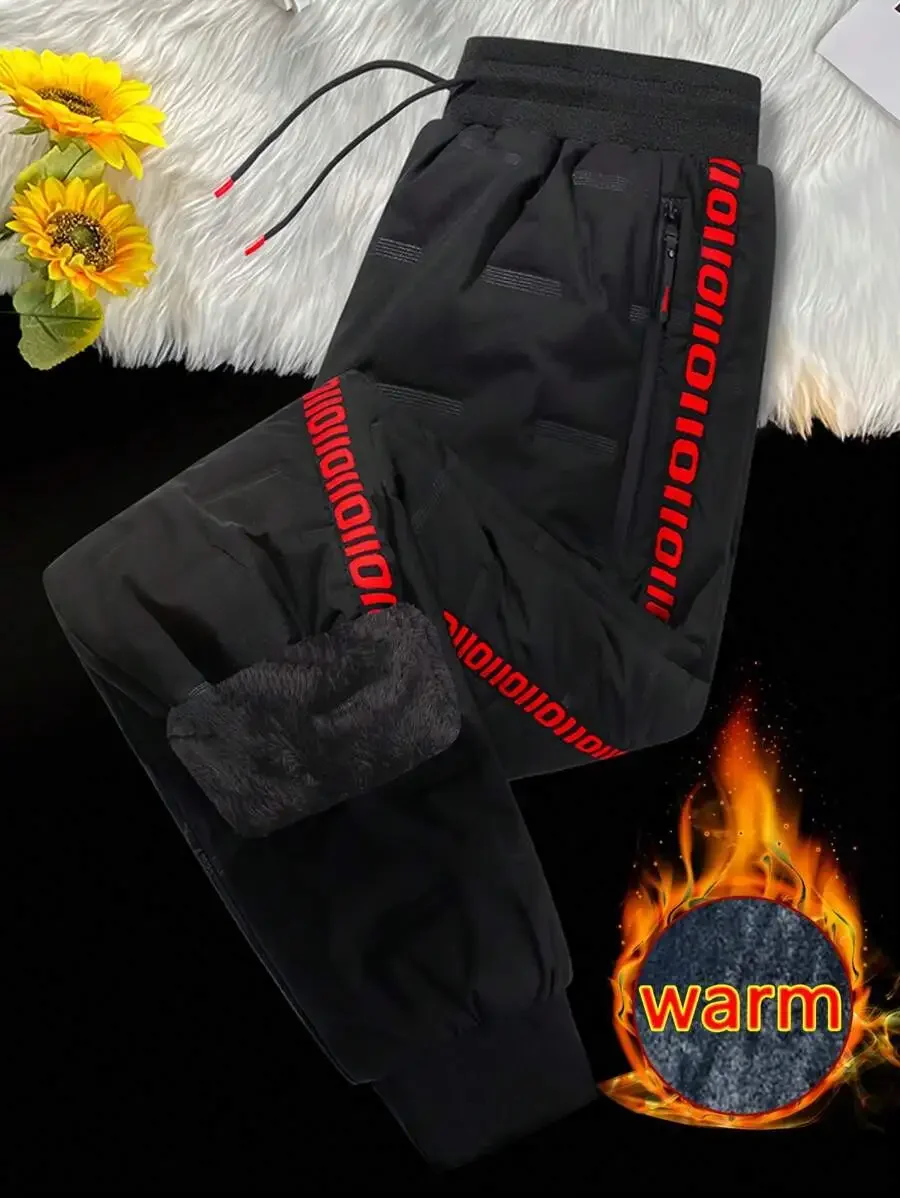 Mens Black Thermal Winter Trousers With Fleece Lining, Drawstring Waist And Zippered Pockets For Cold Weather
Mens Black Thermal Winter Trousers With Fleece Lining, Drawstring Waist And Zippered Pockets For Cold Weather