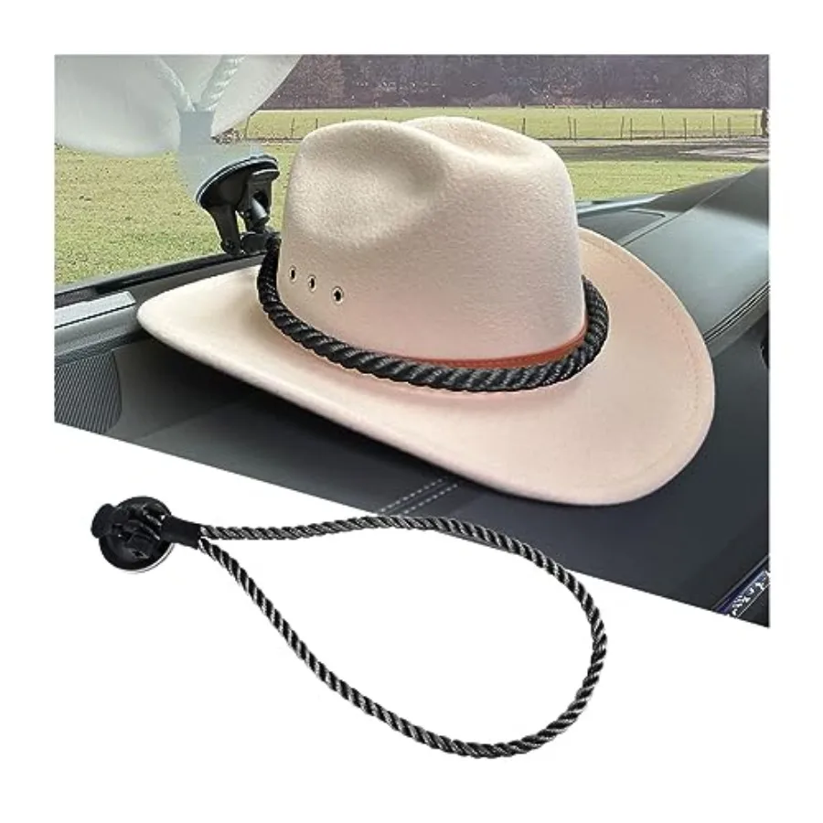 Hat Mounts for Car, Cowboy Hat Holder Rack with Suction Cup and Handmade Rope, Car Accessories, Universal Cowboy Hat Hanger for
Hat Mounts for Car, Cowboy Hat Holder Rack with Suction Cup and Handmade Rope, Car Accessories, Universal Cowboy Hat Hanger for