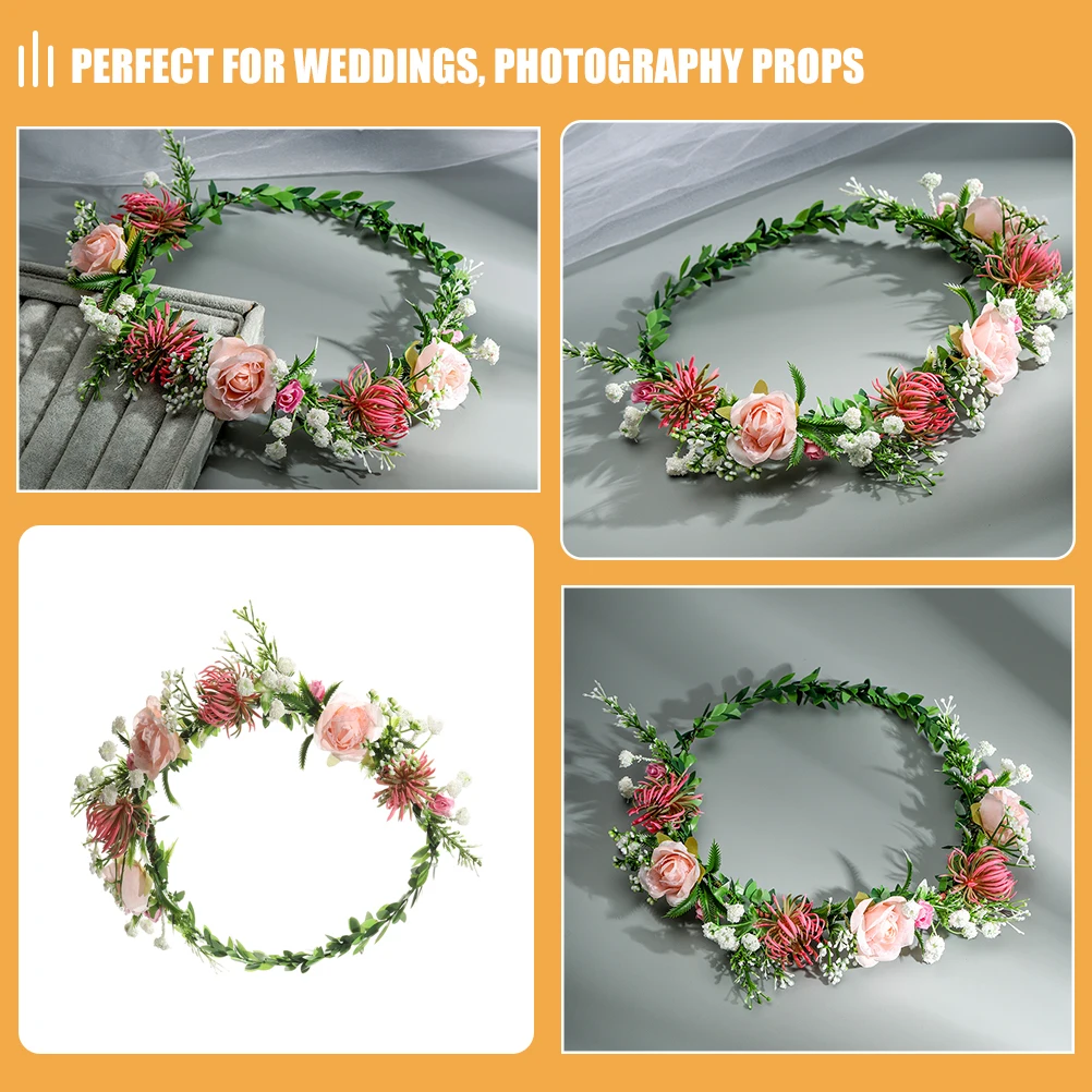 Flower Crown Headband Hair Wreath Garland Headdress Wedding Party Photo Accessory Floral Crown Women Elegant Headpiece
Flower Crown Headband Hair Wreath Garland Headdress Wedding Party Photo Accessory Floral Crown Women Elegant Headpiece