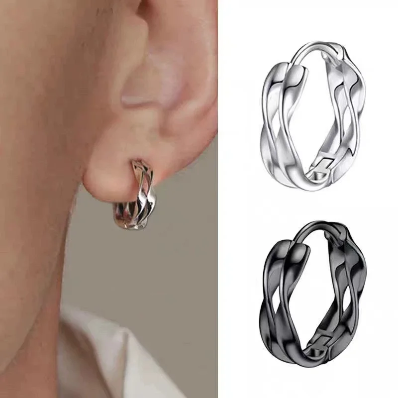 2Pcs Gothic Double Twist Ear Buckle Earrings Unisex Silver Black Hip Hop Street Cool Ear Jewelry
2Pcs Gothic Double Twist Ear Buckle Earrings Unisex Silver Black Hip Hop Street Cool Ear Jewelry