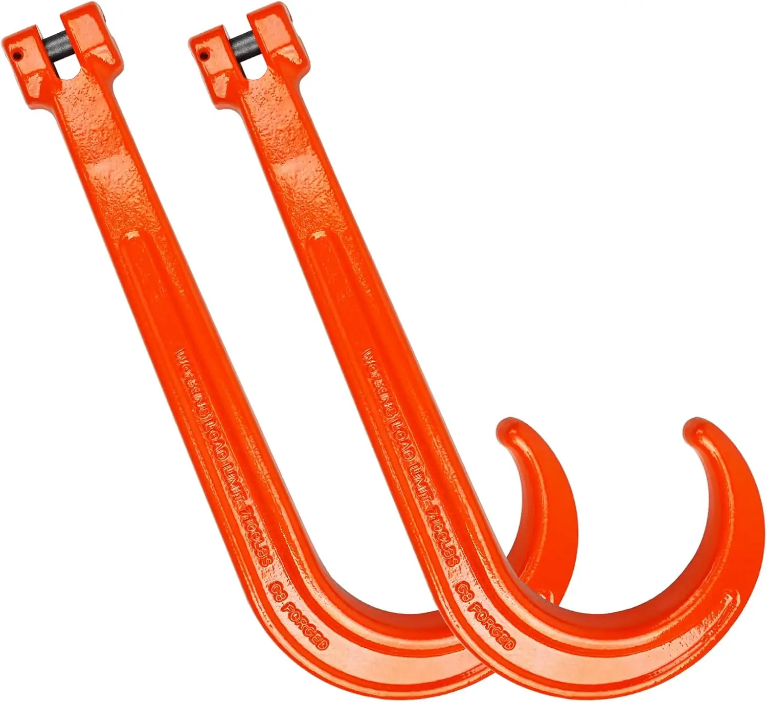 Heavy Duty J Hooks for Recovery/Chains/Transport, Grade 80 Steel, 7100lbs Working Load, Powder Coated, 2 Pack
Heavy Duty J Hooks for Recovery/Chains/Transport, Grade 80 Steel, 7100lbs Working Load, Powder Coated, 2 Pack