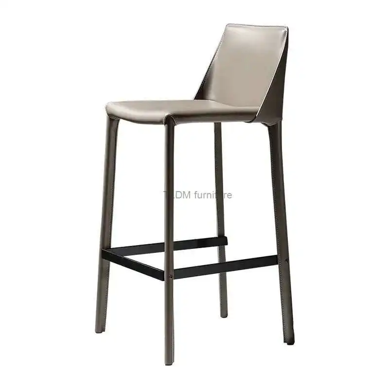 Nordic Luxury Saddle Leather Bar Chairs Modern Designer Bar Furniture Home Back High Bar Chair Living Room Leisure bar stools
Nordic Luxury Saddle Leather Bar Chairs Modern Designer Bar Furniture Home Back High Bar Chair Living Room Leisure bar stools