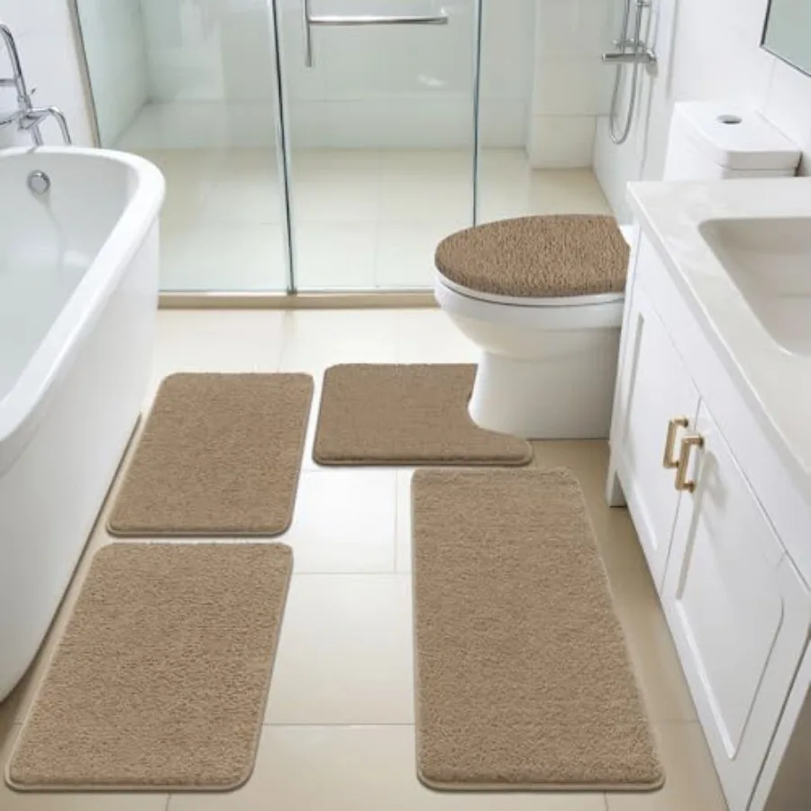 5 Pieces Bathroom Rugs Set with Toilet Lid Cover Ultra Soft Absorbent Microfiber Bath Mat U Shape Contour Rug for Bathroom Non
5 Pieces Bathroom Rugs Set with Toilet Lid Cover Ultra Soft Absorbent Microfiber Bath Mat U Shape Contour Rug for Bathroom Non