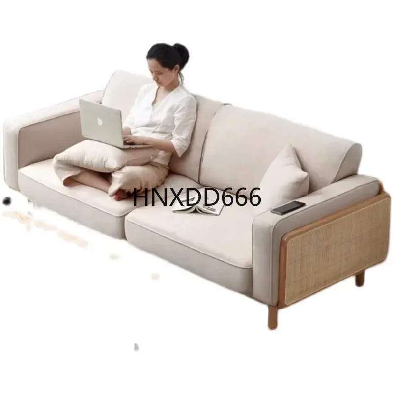 Nordic Rattan Sofa Combination Fabric Log Small Apartment Living Room Solid Wood
Nordic Rattan Sofa Combination Fabric Log Small Apartment Living Room Solid Wood