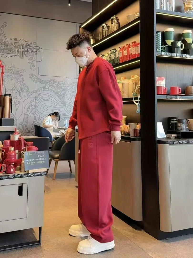 Мужской зимний комплект повседневной спортивной одежды Thiened Fce на подкладке, свободный крой, однотонный теплый свитшот, повседневные брюки с прямыми штанинами
Мужской зимний комплект повседневной спортивной одежды Thiened Fce на подкладке, свободный крой, однотонный теплый свитшот, повседневные брюки с прямыми штанинами