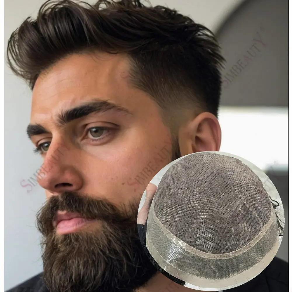 Темно-коричневый/черный дышащий прочный парик-накладка из моно-сетки на полиуретановой основе с натуральными волосами для мужчин с облысением, незаметный капиллярный протез для волос
Темно-коричневый/черный дышащий прочный парик-накладка из моно-сетки на полиуретановой основе с натуральными волосами для мужчин с облысением, незаметный капиллярный протез для волос