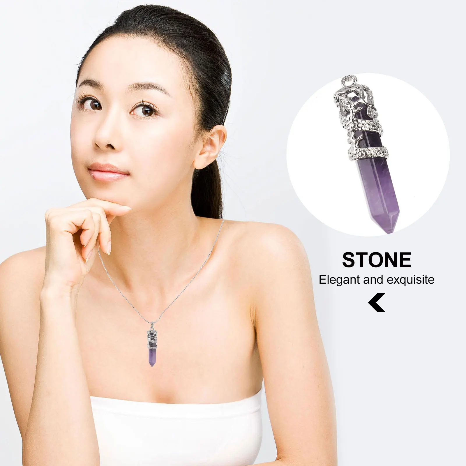 Creative Dragon Totem Natural Stone Pendant Necklace Exquisite Stylish Clavicle Jewelry For Party Decorative Neck Chain Fashion
Creative Dragon Totem Natural Stone Pendant Necklace Exquisite Stylish Clavicle Jewelry For Party Decorative Neck Chain Fashion