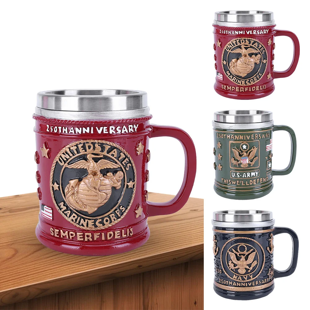 Памятная кофейная кружка для ветерана 250-летия, пивная кружка из нержавеющей стали из смолы, кофейная чашка, подарки для ветеранов для мужчин
Памятная кофейная кружка для ветерана 250-летия, пивная кружка из нержавеющей стали из смолы, кофейная чашка, подарки для ветеранов для мужчин