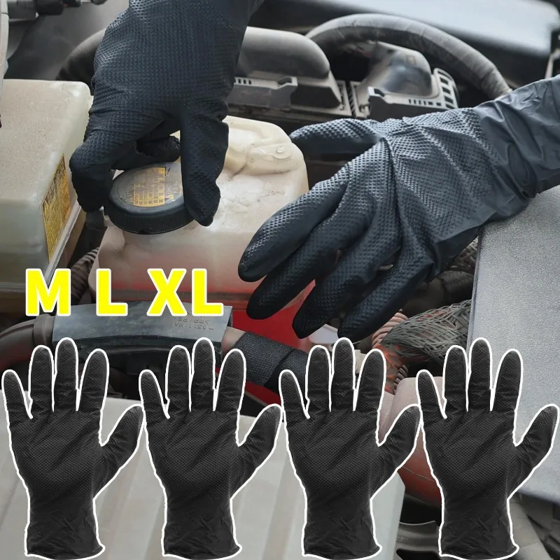 1/3 Pairs Car Black Nitrile Gloves Thickened Disposable Waterproof Gloves for Car Cleaning Repairing Car Maintenance Gloves
1/3 Pairs Car Black Nitrile Gloves Thickened Disposable Waterproof Gloves for Car Cleaning Repairing Car Maintenance Gloves