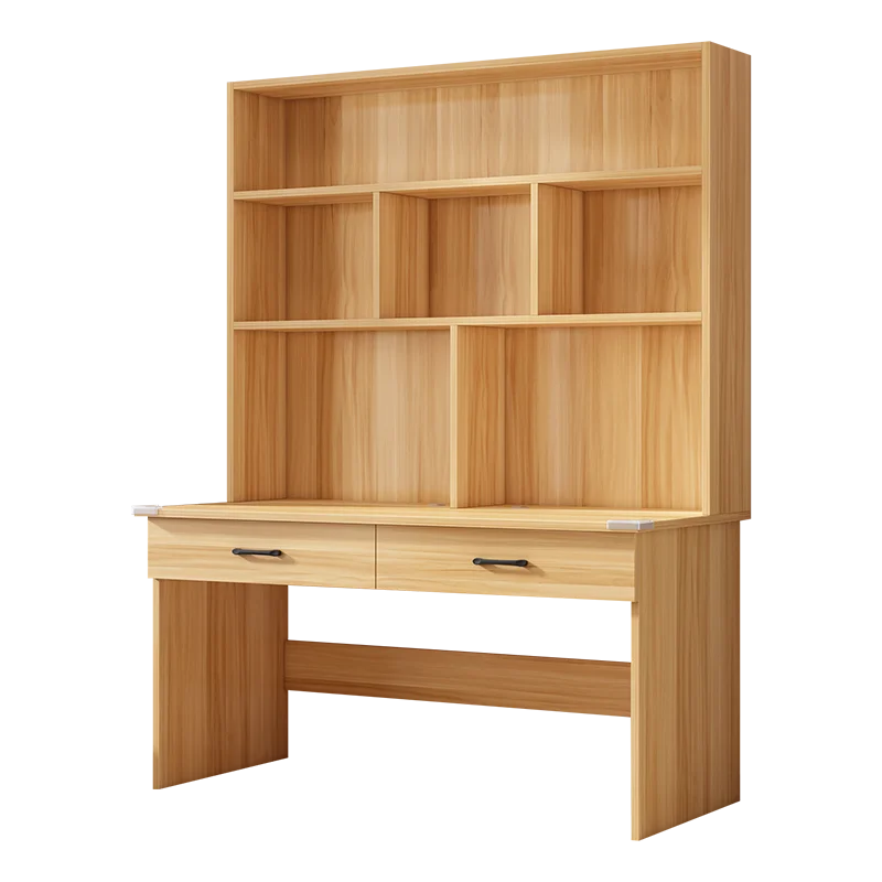 Solid wood integrated bookcase combination home bedroom children's computer desktop study table writing desk
Solid wood integrated bookcase combination home bedroom children's computer desktop study table writing desk