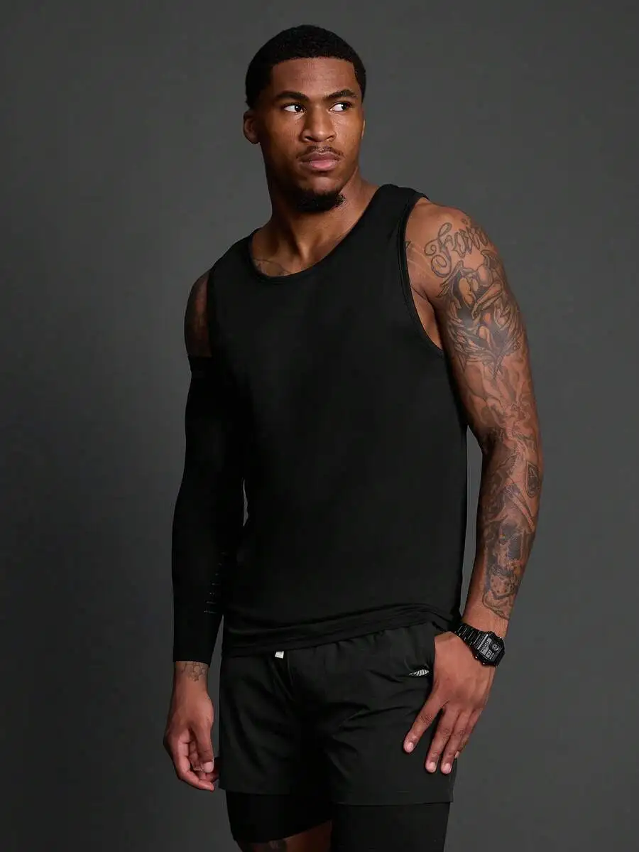 Mens Solid Color Crew Neck Sleeveless Tank Top Breathable Fitness Workout Top
Mens Solid Color Crew Neck Sleeveless Tank Top Breathable Fitness Workout Top