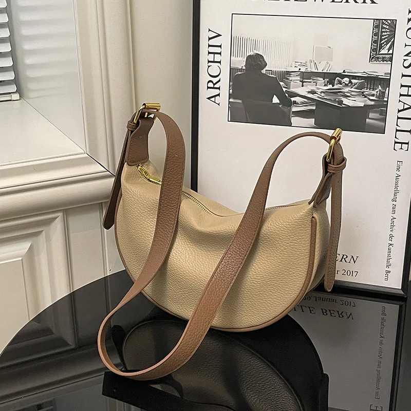 Women's Crescent Hobo Bag, Soft Leather Crossbody Shoulder Purse, Casual Minimalist Daily Use
Women's Crescent Hobo Bag, Soft Leather Crossbody Shoulder Purse, Casual Minimalist Daily Use