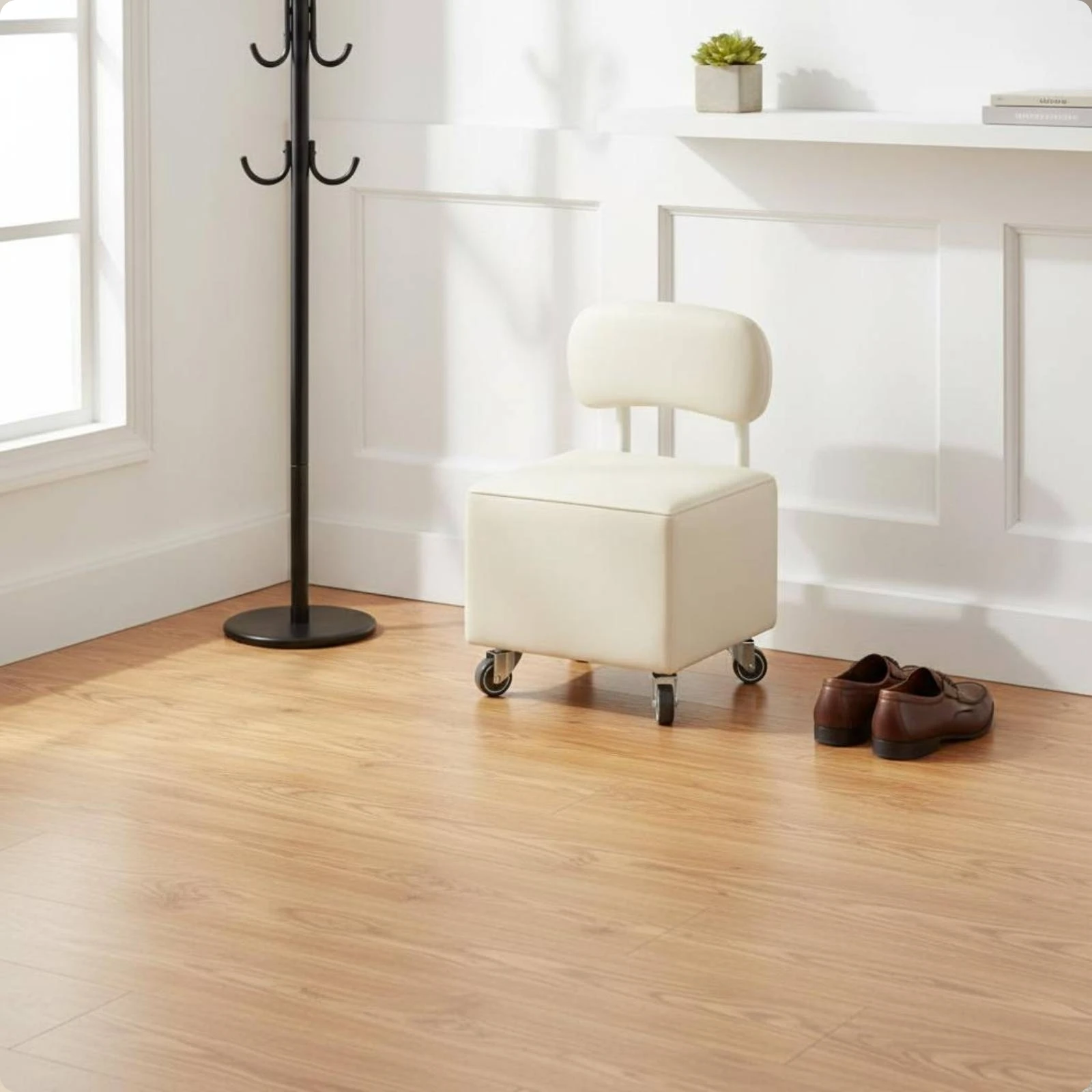 Entryway Shoe Bench Movable Storage Ottoman Padded Storage Stool Sturdy Wood Frame Home Furniture Cushioned Seat for Hallway
Entryway Shoe Bench Movable Storage Ottoman Padded Storage Stool Sturdy Wood Frame Home Furniture Cushioned Seat for Hallway