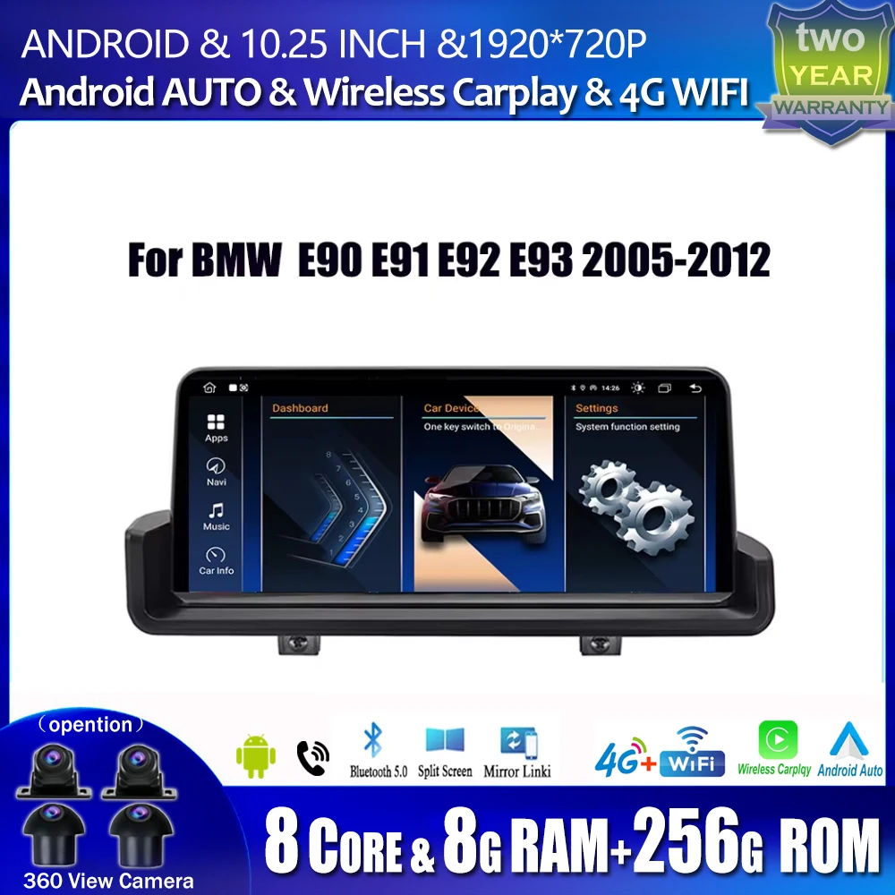 10.25 Inch Android 14 For BMW 3 series E90 E91 E92 E93 2005-2012 IPS Screen Car Carplay Monitor Multimdia Player Speacker Radio
10.25 Inch Android 14 For BMW 3 series E90 E91 E92 E93 2005-2012 IPS Screen Car Carplay Monitor Multimdia Player Speacker Radio