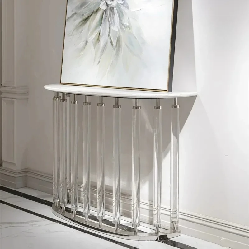 Semicircular simple modern living room door view table Italian acrylic entrance table against the wall
Semicircular simple modern living room door view table Italian acrylic entrance table against the wall