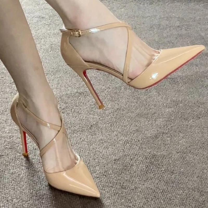 2025 New Sexy Pointed High Heel Sandals Hollow Out Buckle Strap Red Sole Women Shoes
2025 New Sexy Pointed High Heel Sandals Hollow Out Buckle Strap Red Sole Women Shoes