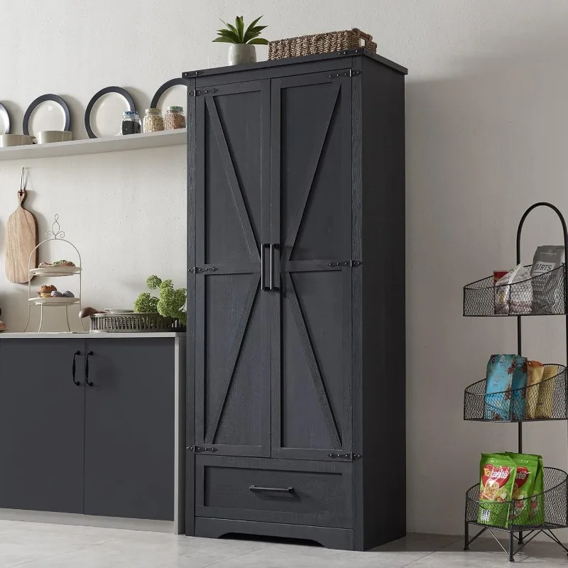 Farmhouse Kitchen Lockers - 72 "tall large wooden kitchen lockers with adjustable shelves and 2 barn doors and drawers
Farmhouse Kitchen Lockers - 72 "tall large wooden kitchen lockers with adjustable shelves and 2 barn doors and drawers