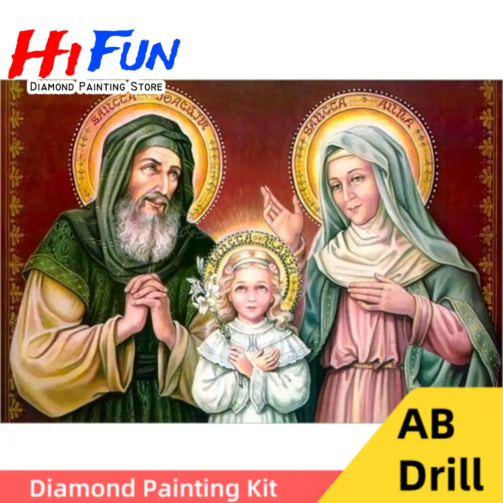 AB Drills Sts.Joachim и Anne 5D DIY Алмазная картина с полным сверлом «Батьки Благословенной Мэри», Святые окрашенные дедушки» 
AB Drills Sts.Joachim и Anne 5D DIY Алмазная картина с полным сверлом «Батьки Благословенной Мэри», Святые окрашенные дедушки»
