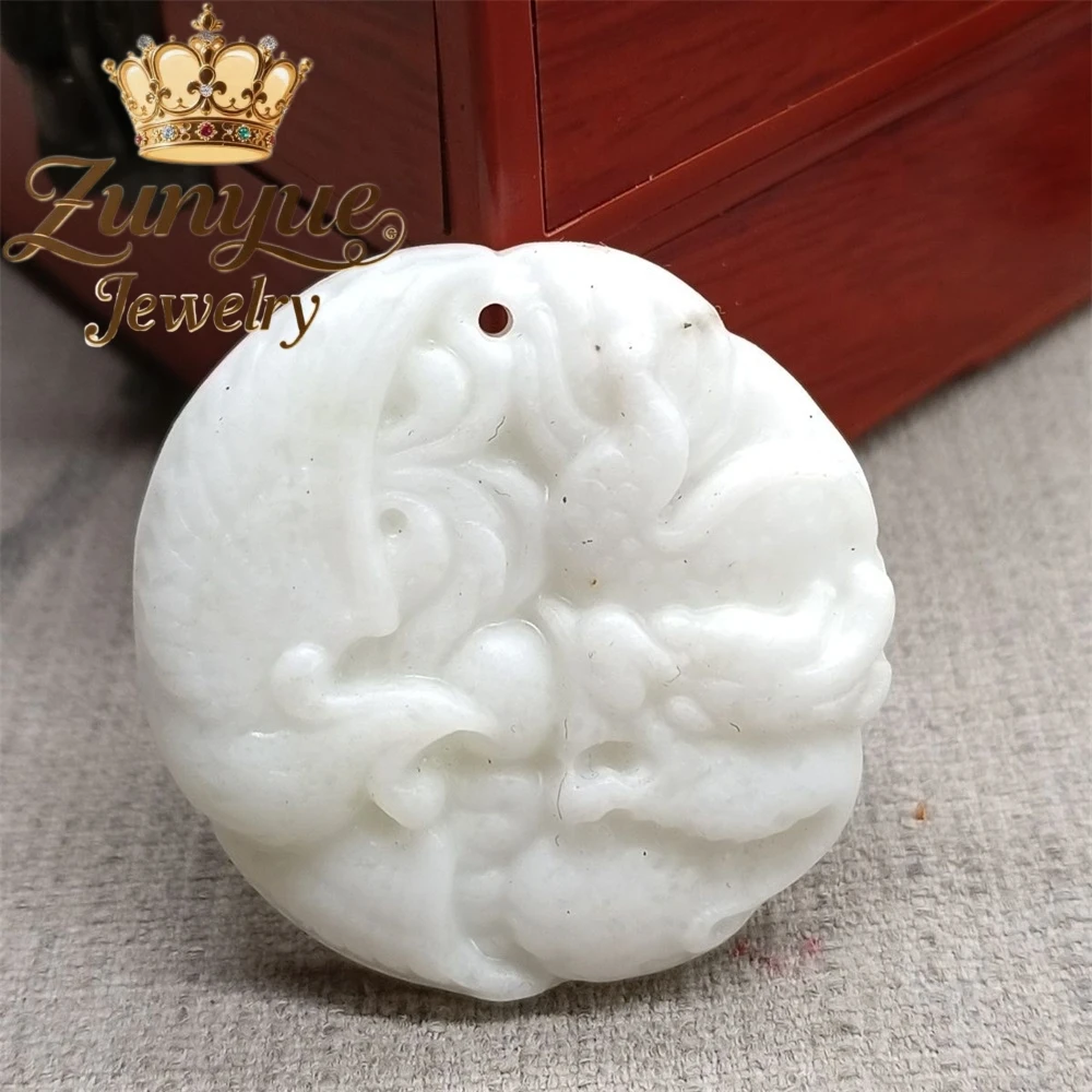 Natural Jade Pendant With Auspicious Dragons And Phoenixes Fashion Jewelry Best Selling Handicraft Exquisite Elegant Popular
Natural Jade Pendant With Auspicious Dragons And Phoenixes Fashion Jewelry Best Selling Handicraft Exquisite Elegant Popular