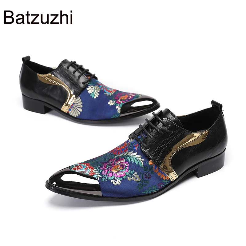 Batzuzhi Luxury Handmade Black Blue Men's Leather Dress Shoes Pointed Toe Slip Fashion Party/Business Shoes Men! US6-12
Batzuzhi Luxury Handmade Black Blue Men's Leather Dress Shoes Pointed Toe Slip Fashion Party/Business Shoes Men! US6-12