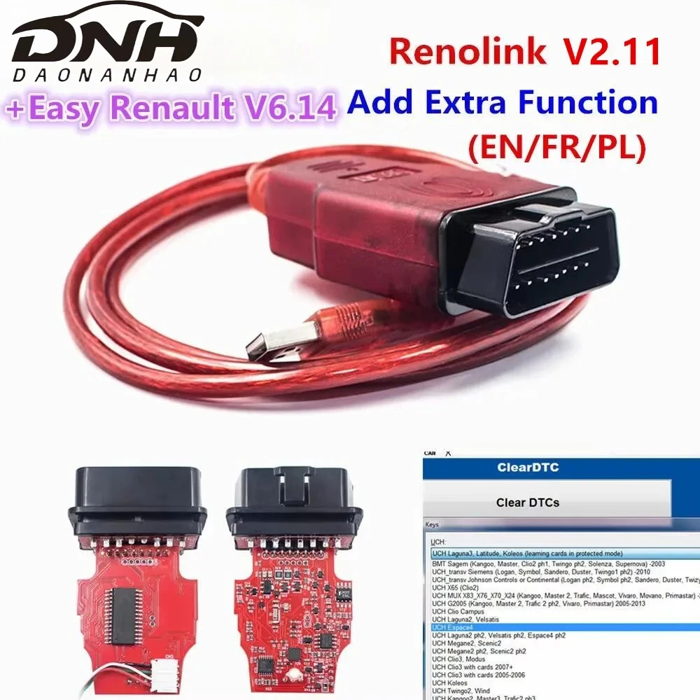 2026 Best Renolink V2.11 OBD2 ECU Programmer For Renault/Dacia Key Coding/Airbag Reno Link 2.10 USB Diagnostic Cable V1.99
2026 Best Renolink V2.11 OBD2 ECU Programmer For Renault/Dacia Key Coding/Airbag Reno Link 2.10 USB Diagnostic Cable V1.99