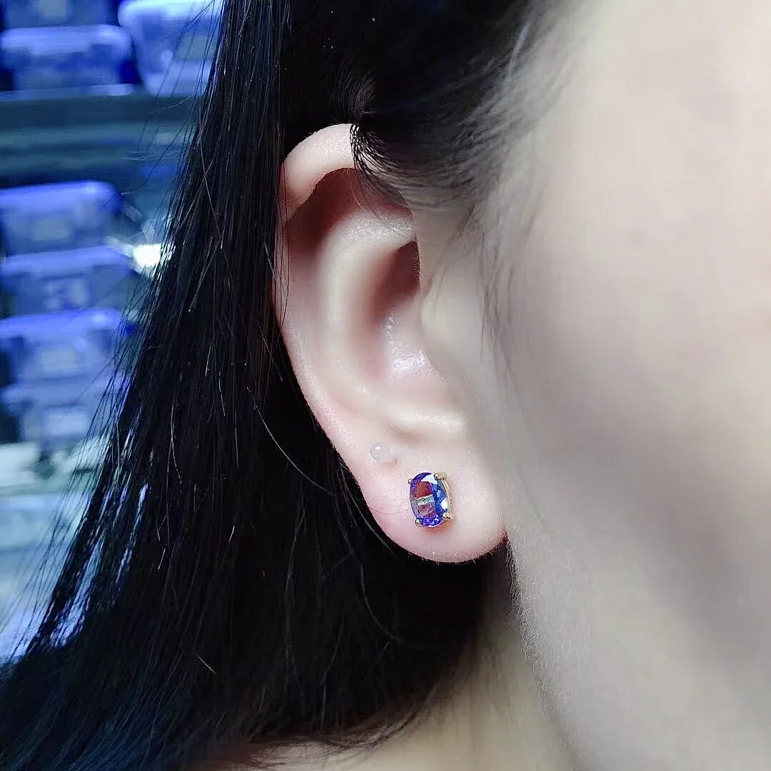 100% Natural Tanzanite Stud Earrings for Daily Wear 5mm*7mm Tanzanite Silver Earrings 925 Silver Tanzanite Earrings
100% Natural Tanzanite Stud Earrings for Daily Wear 5mm*7mm Tanzanite Silver Earrings 925 Silver Tanzanite Earrings