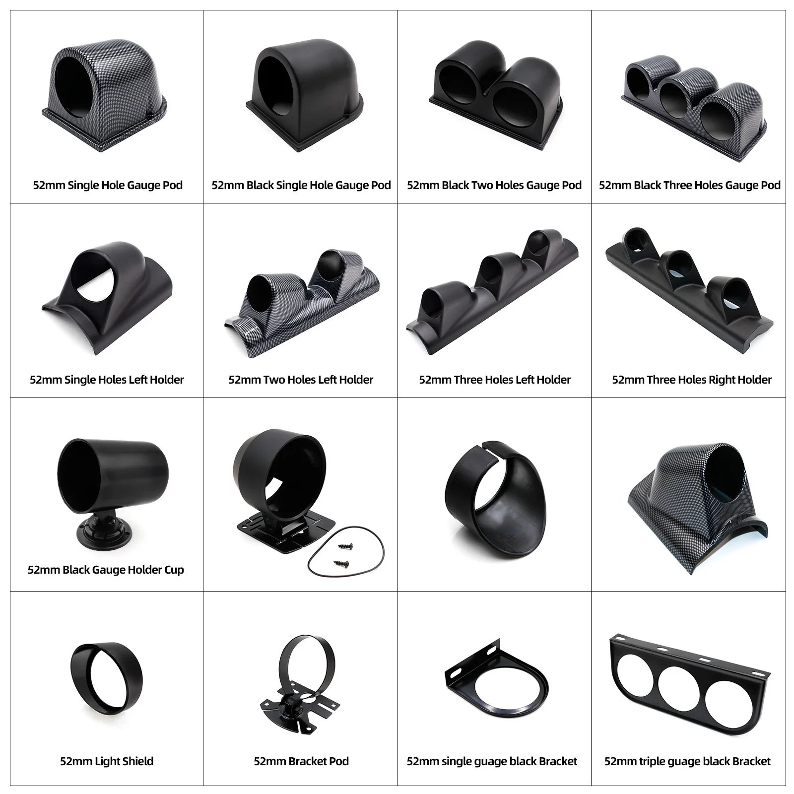 2INCH 52mm Car Gauge Pod Universal Black Single Double Triple Car Meters Holder for Left Right Drive Car for 2 Inch 52mm Gauges
2INCH 52mm Car Gauge Pod Universal Black Single Double Triple Car Meters Holder for Left Right Drive Car for 2 Inch 52mm Gauges