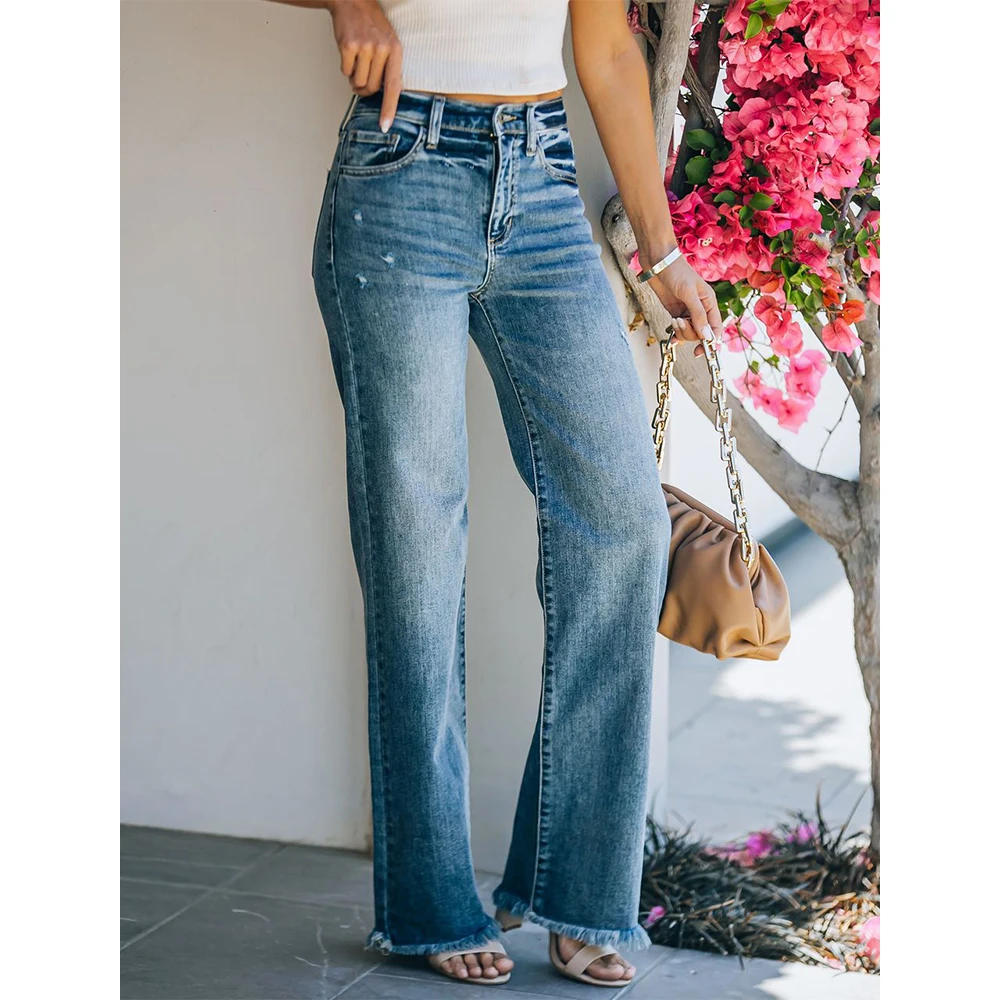 Arazooyi Women's Pants Autumn Fitting Slim Blue Tassel Lace Natural Waist Pleated Full Length Casual Pants
Arazooyi Women's Pants Autumn Fitting Slim Blue Tassel Lace Natural Waist Pleated Full Length Casual Pants