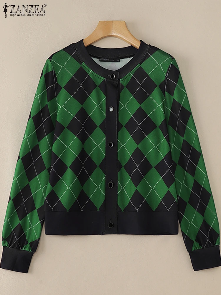 2025 ZANZEA Knitted Cardigan Autumn Diamond Grid Long Sleeved Women Blouses Spring Buttons Down Shirt Vintage HolidayTops Tunic
2025 ZANZEA Knitted Cardigan Autumn Diamond Grid Long Sleeved Women Blouses Spring Buttons Down Shirt Vintage HolidayTops Tunic