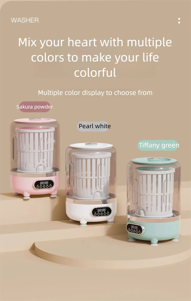 3L Portable Small Washing Machine For Socks Underwear Panties Washer Household Mini Washing Machine Dehydrable
3L Portable Small Washing Machine For Socks Underwear Panties Washer Household Mini Washing Machine Dehydrable 