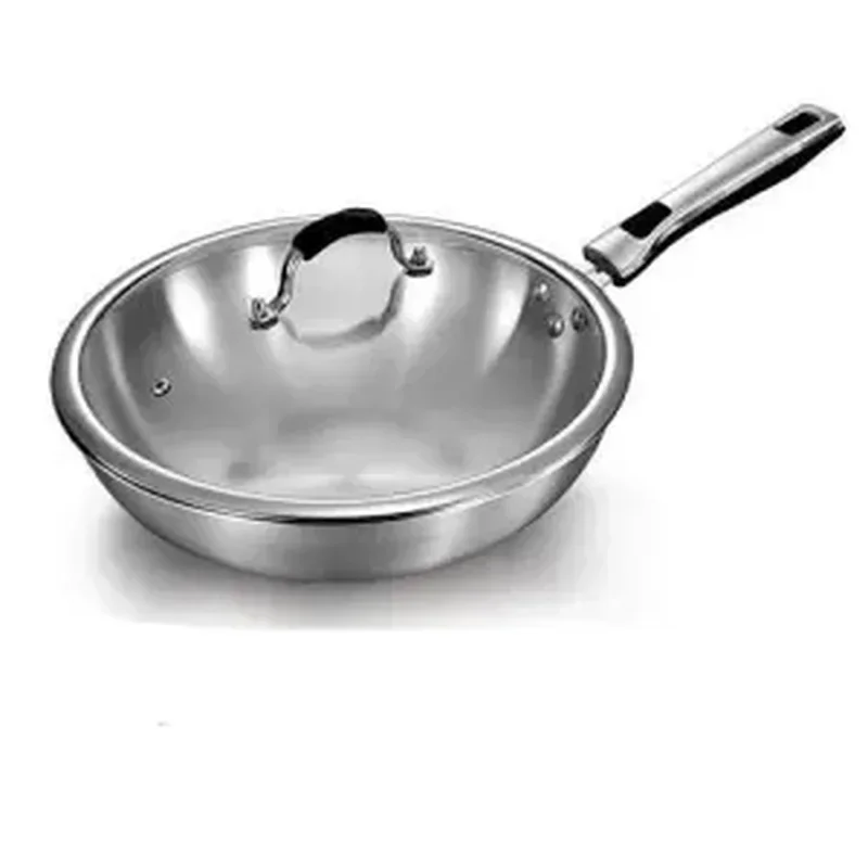 32cm Fume-free Non-stick Pan Wok 304 Stainless Steel Frying Pan with Glass Cover Household Uncoated Wok Cooker Gas Suitable
32cm Fume-free Non-stick Pan Wok 304 Stainless Steel Frying Pan with Glass Cover Household Uncoated Wok Cooker Gas Suitable