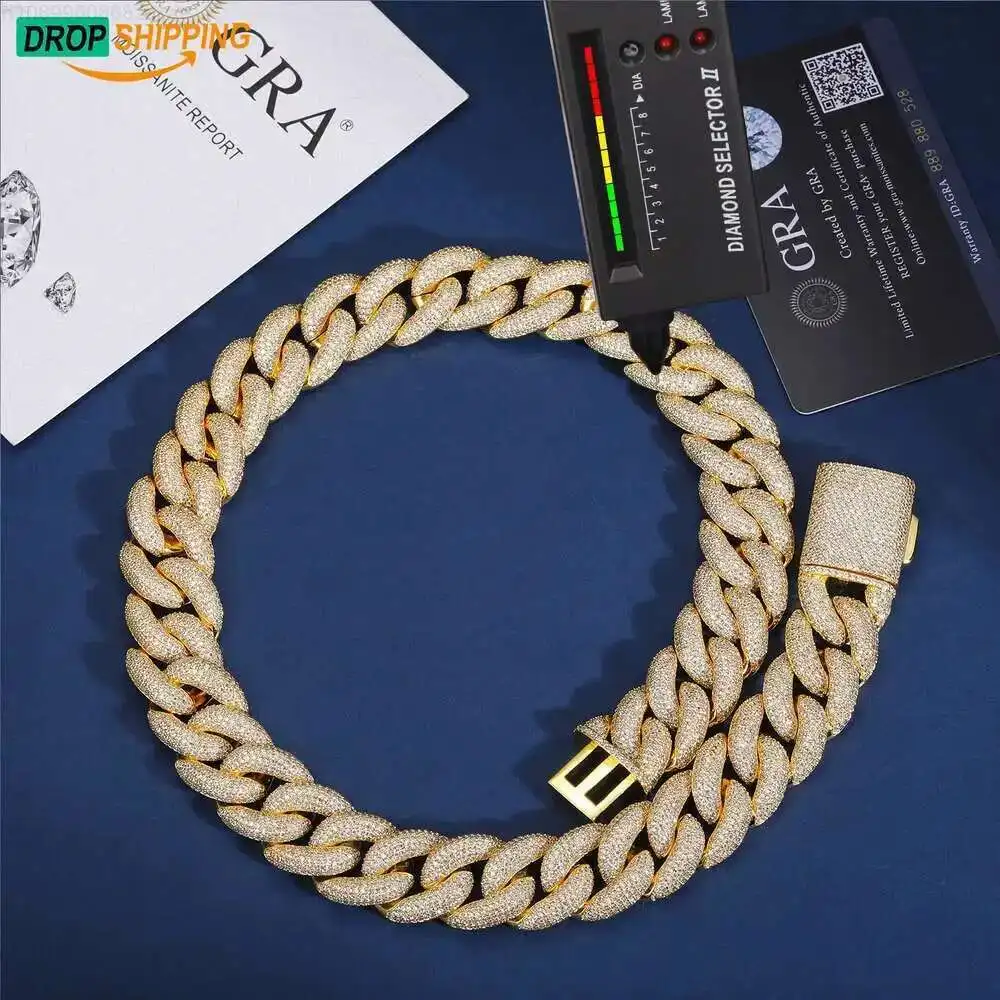 Dropshipping Hip Hop 12mm-18mm 925 Sterling Silver Mirco Paved Vvs Moissanite Diamond Iced Out Bubble Cuban Link Chain Necklace
Dropshipping Hip Hop 12mm-18mm 925 Sterling Silver Mirco Paved Vvs Moissanite Diamond Iced Out Bubble Cuban Link Chain Necklace
