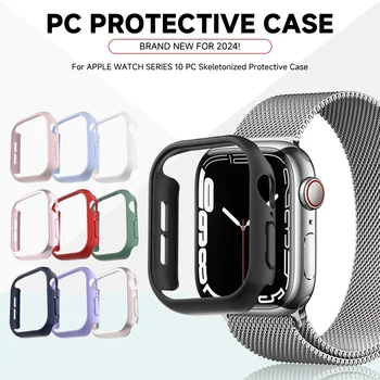 애플 워치용 매트 케이스, 하드 PC 범퍼, 스크린 보호대 없음, 풀 커버, iWatch 시리즈 10, 42mm, 46mm, 42mm, 액세서리