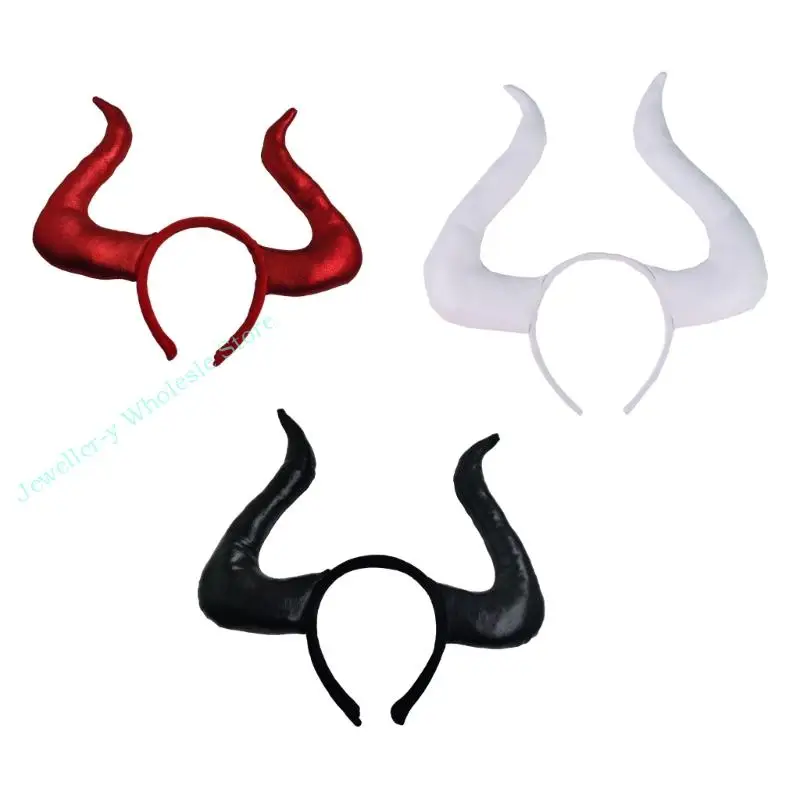 R7UF Womens Girls Ox Horn Headband Accessories Novelty Headband Headwear for Cosplay
R7UF Womens Girls Ox Horn Headband Accessories Novelty Headband Headwear for Cosplay