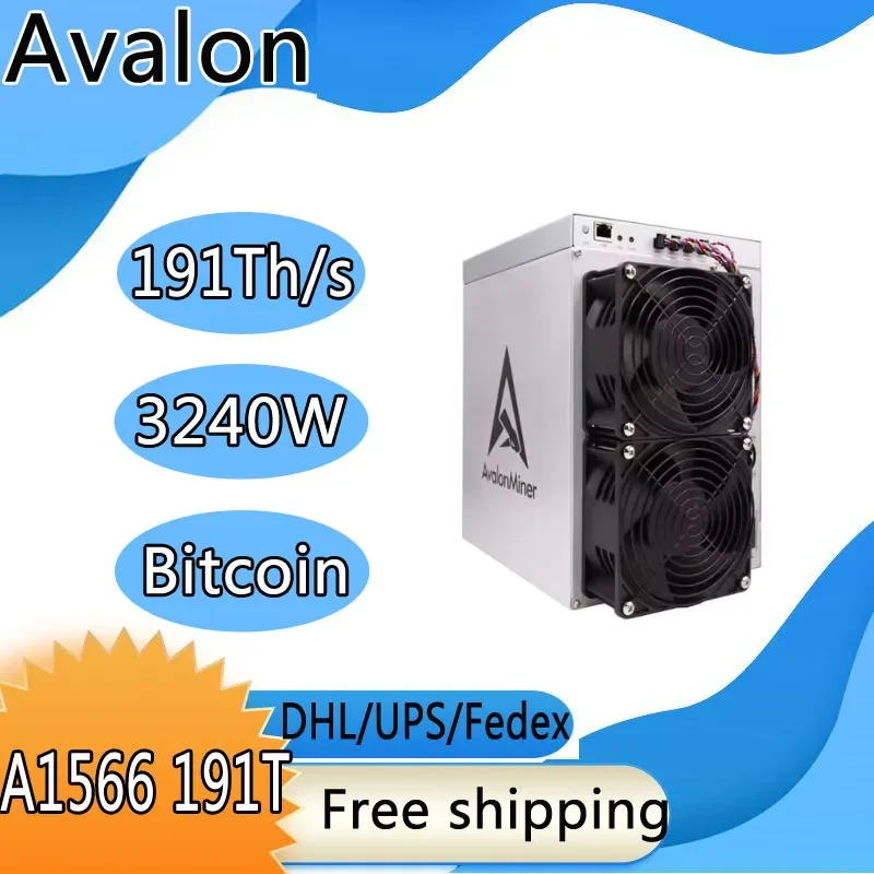 New Avalon BTC Miner A1566 191TH/s 3240W Bitcoin Miner SHA-256 Avalon A1566 Crypto BTC Mining Avalon BTC Miner Than S19K Pro
New Avalon BTC Miner A1566 191TH/s 3240W Bitcoin Miner SHA-256 Avalon A1566 Crypto BTC Mining Avalon BTC Miner Than S19K Pro