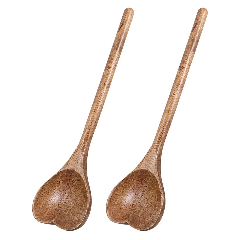 2 шт. деревянные ложки в форме сердца, многофункциональные, для перемешивания, сервировки и смешивания, с длинной ручкой, кухонные принадлежности, ложки для кофе и десертов
2 шт. деревянные ложки в форме сердца, многофункциональные, для перемешивания, сервировки и смешивания, с длинной ручкой, кухонные принадлежности, ложки для кофе и десертов