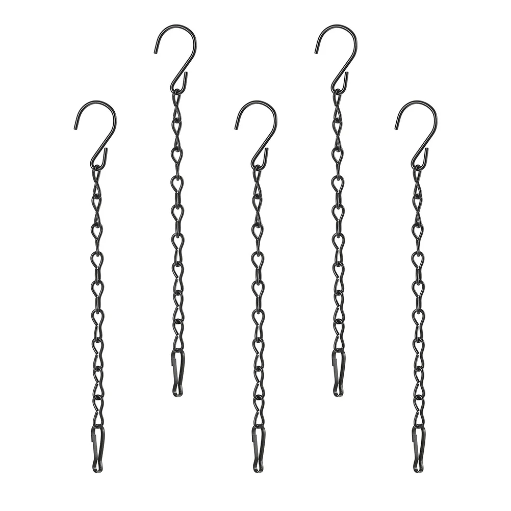 5 Pcs 24cm Black Metal Hanging Chains Hangers for Ornament Bird Feeder Planter Flowerpot Hook Chain Garden Plant Decor
5 Pcs 24cm Black Metal Hanging Chains Hangers for Ornament Bird Feeder Planter Flowerpot Hook Chain Garden Plant Decor