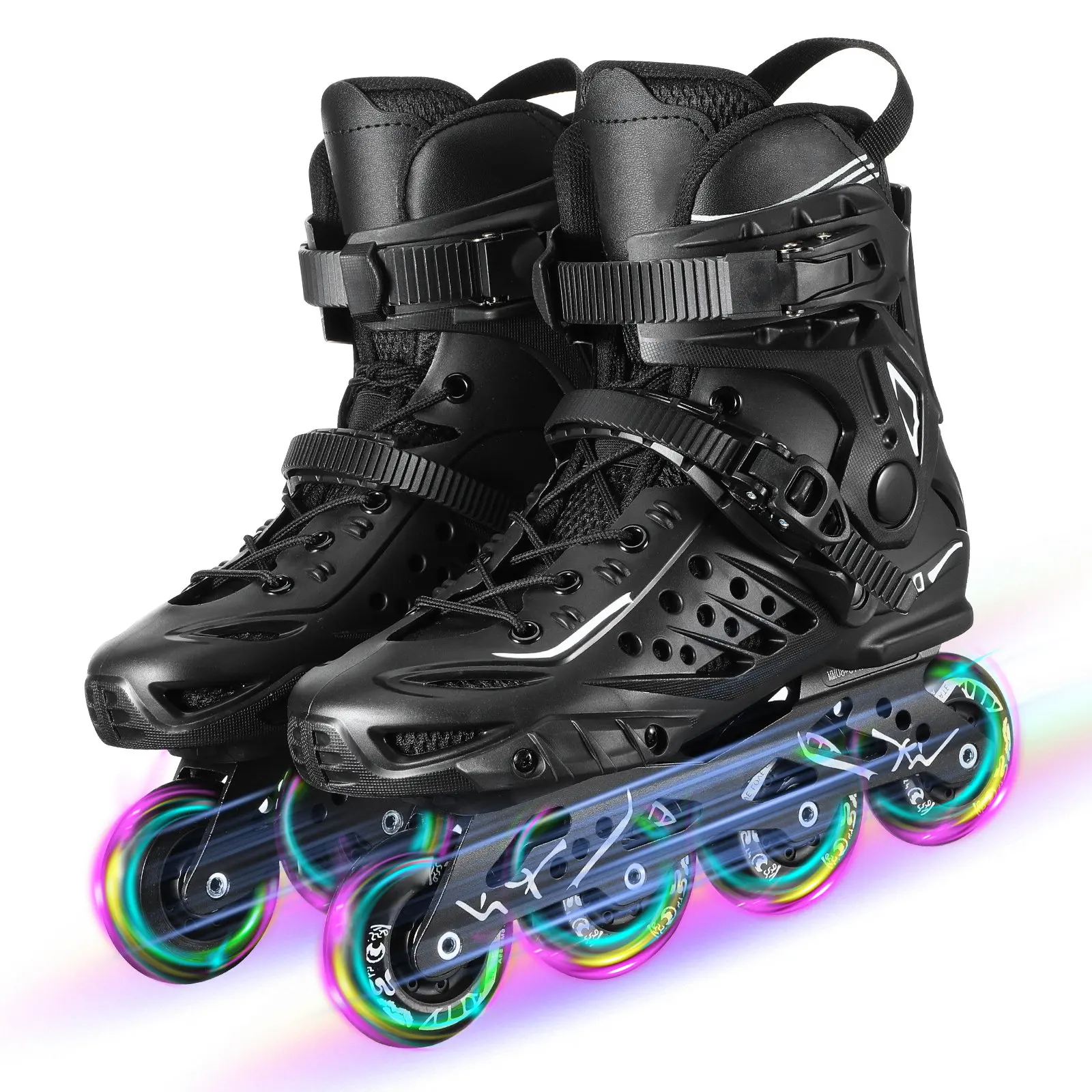 1Pair Men's Adult Inline Skates Black Roller Skates with Rear Brake Protective Gear Breathable Memory Foam Lining Triple
1Pair Men's Adult Inline Skates Black Roller Skates with Rear Brake Protective Gear Breathable Memory Foam Lining Triple