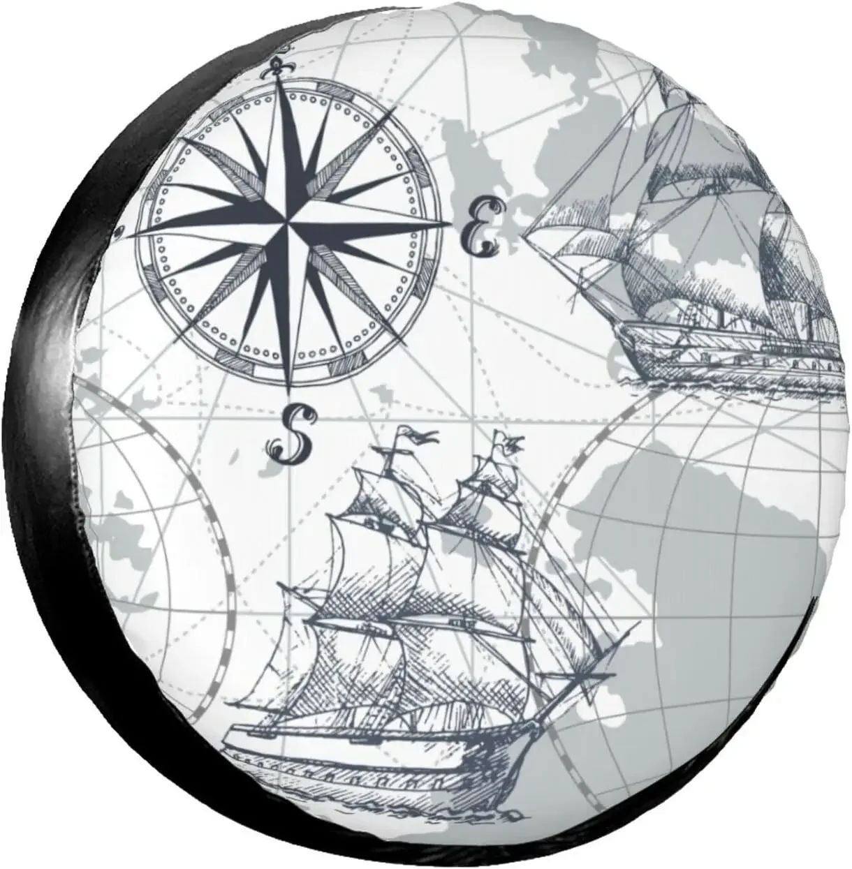 Nautical Map Pattern Spare Tire Cover Wheel Protectors Water Dustproof Universal Fit for RV SUV Truck Camper Travel Trailer
Nautical Map Pattern Spare Tire Cover Wheel Protectors Water Dustproof Universal Fit for RV SUV Truck Camper Travel Trailer