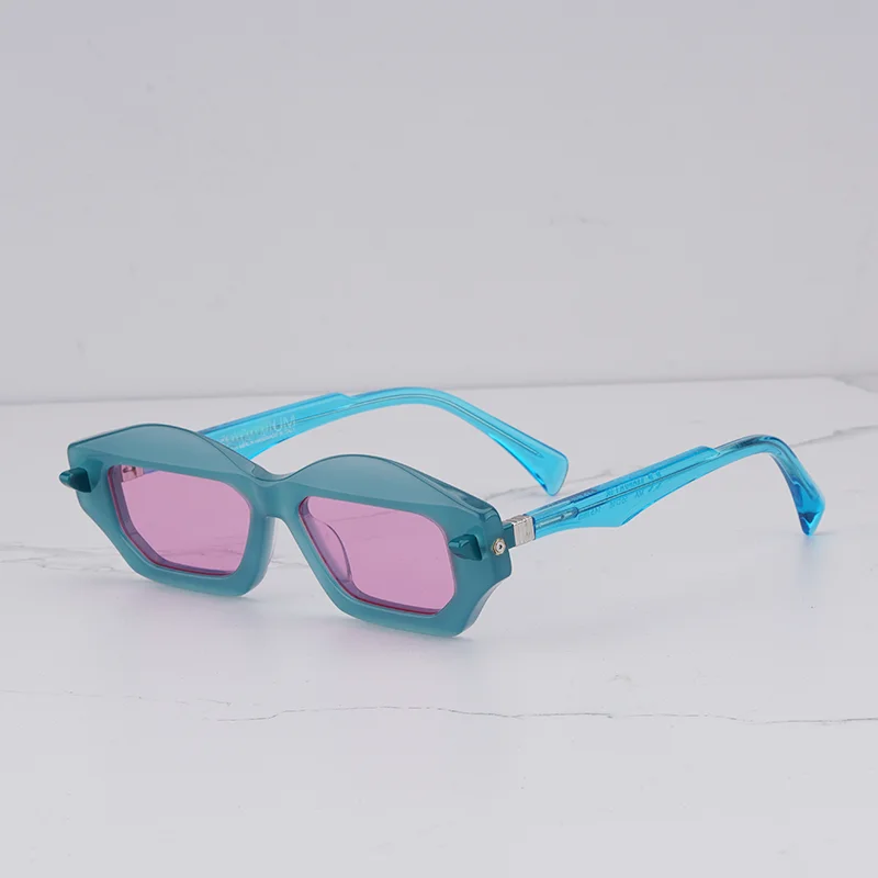 Classic INS Fashion Special Shaped Sunglasses Men Shades Maske Q6 High Street Crystal Blue Thicken Acetate Solar Glasses
Classic INS Fashion Special Shaped Sunglasses Men Shades Maske Q6 High Street Crystal Blue Thicken Acetate Solar Glasses