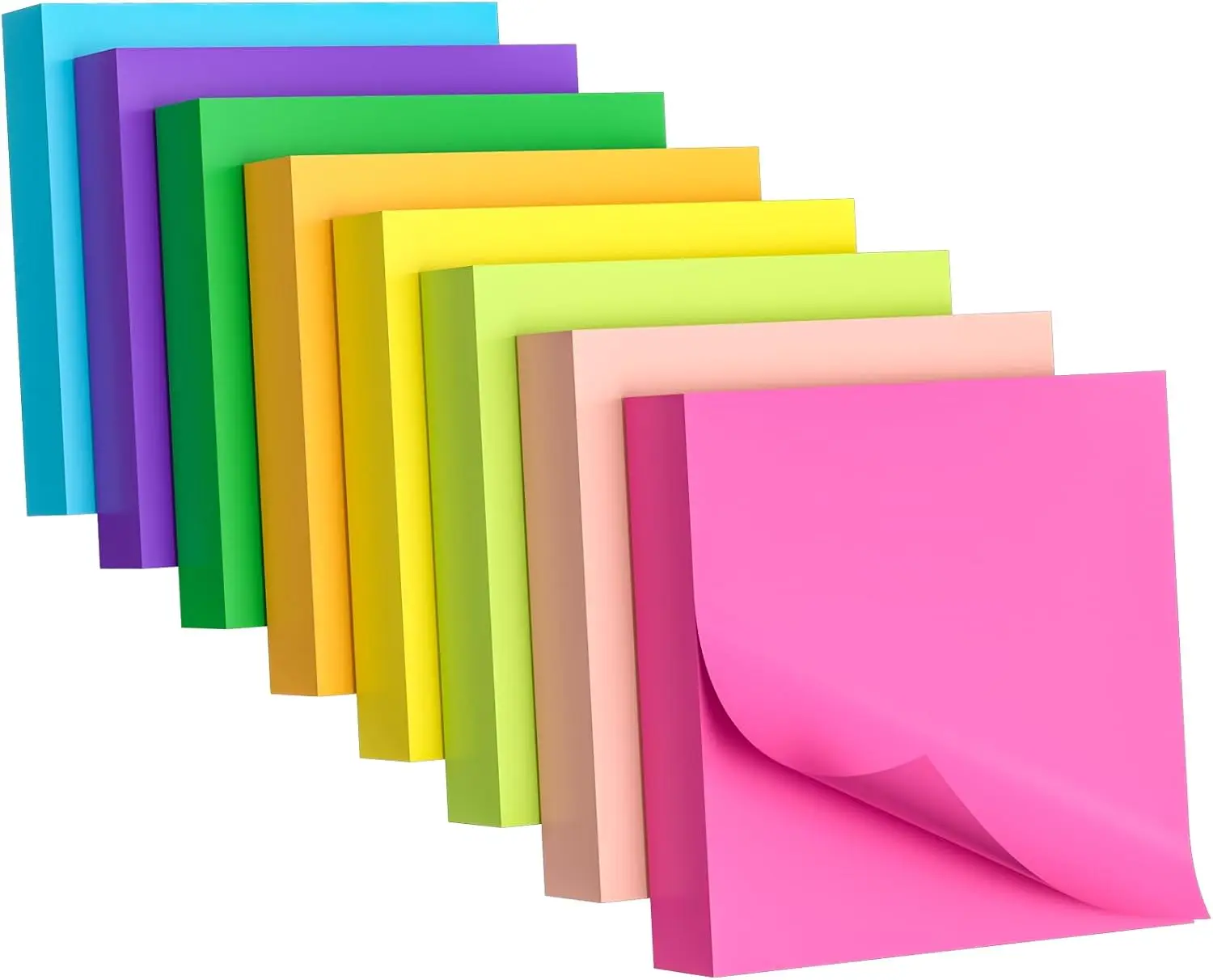 Sticky Notes 3x3 Inch, 8 Pads, 800 Sheets, 8 Bright Colors Sticky Note Pad, Bulk Self-Stick Pads, Home Office School Supplies, Clean Removal, Recyclable, Easy to Post for Notebook, 100 Sheets/Pad
Sticky Notes 3x3 Inch, 8 Pads, 800 Sheets, 8 Bright Colors Sticky Note Pad, Bulk Self-Stick Pads, Home Office School Supplies, Clean Removal, Recyclable, Easy to Post for Notebook, 100 Sheets/Pad