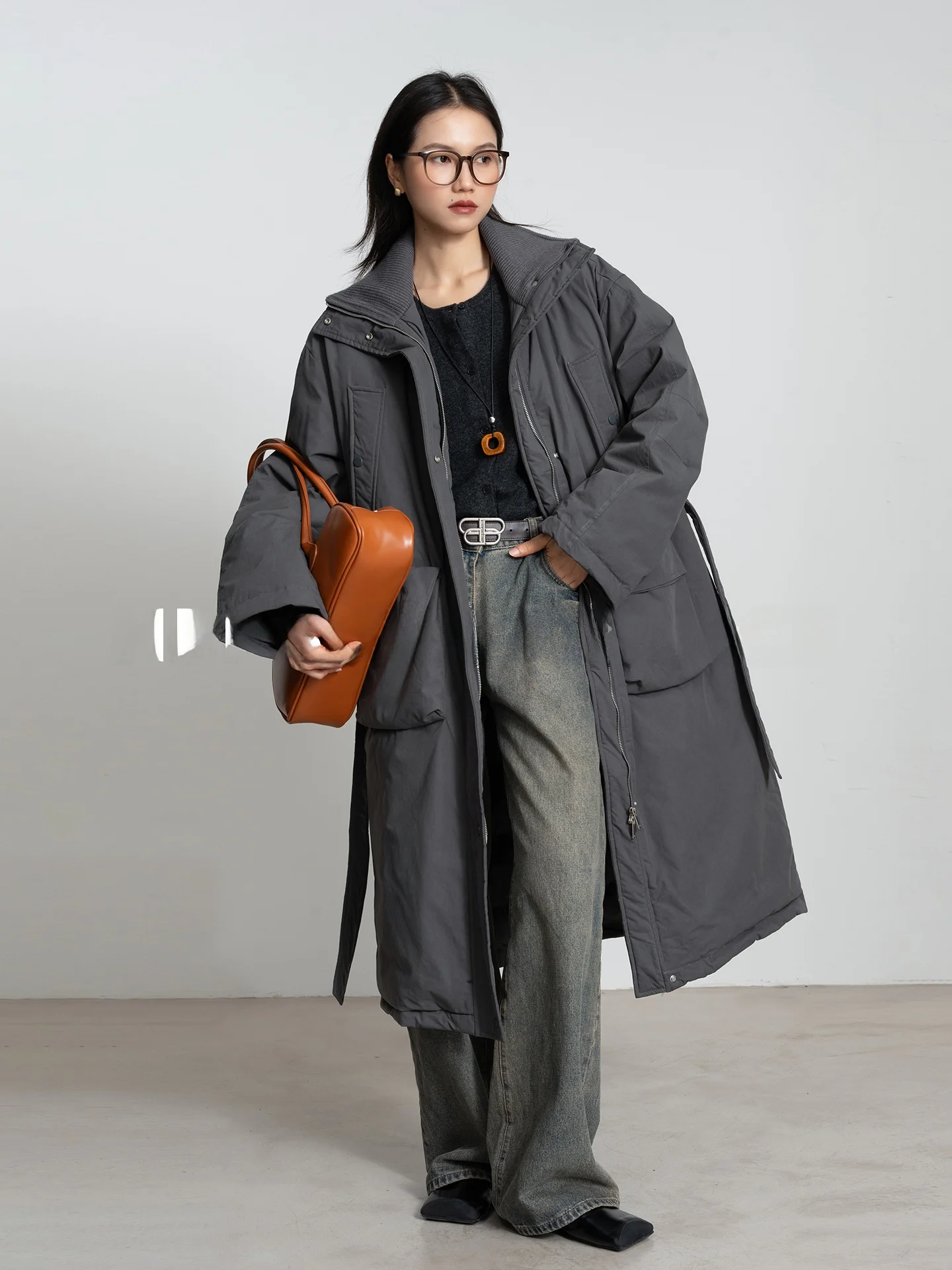 Long Parka Coat Women's Workwear Design 90% White Du down Knitted Collar Casual Loose Fit Cotton Fill Winter Jaet
Long Parka Coat Women's Workwear Design 90% White Du down Knitted Collar Casual Loose Fit Cotton Fill Winter Jaet