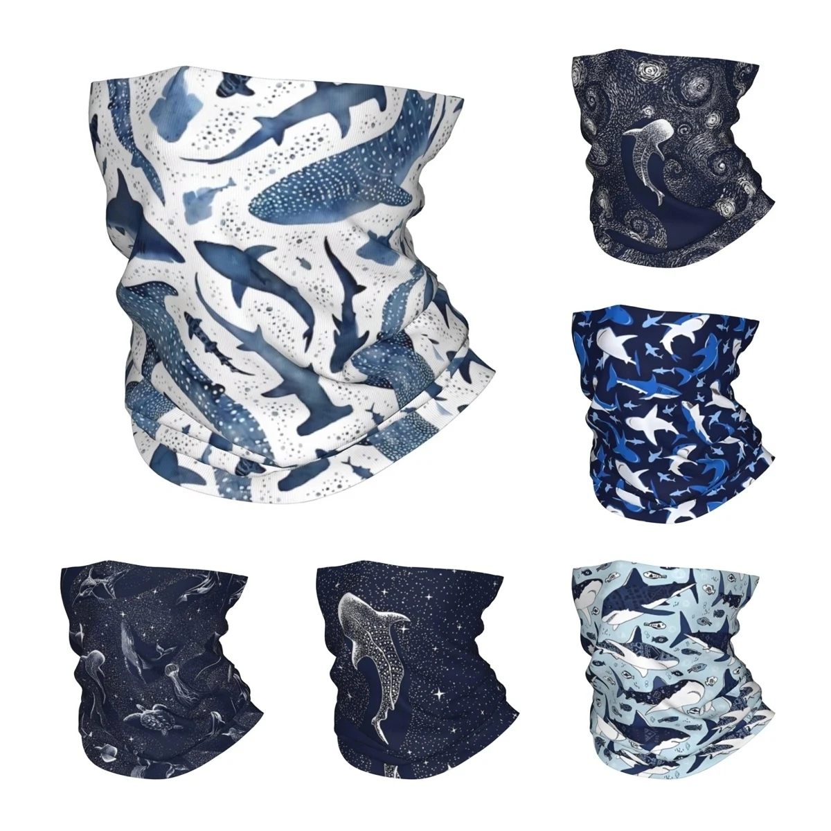 Monochrome Blue Watercolour Shark Ocean Bandana Neck Gaiter Starry Whale Sharks Scarf Balaclava Sports Adult Breathable
Monochrome Blue Watercolour Shark Ocean Bandana Neck Gaiter Starry Whale Sharks Scarf Balaclava Sports Adult Breathable