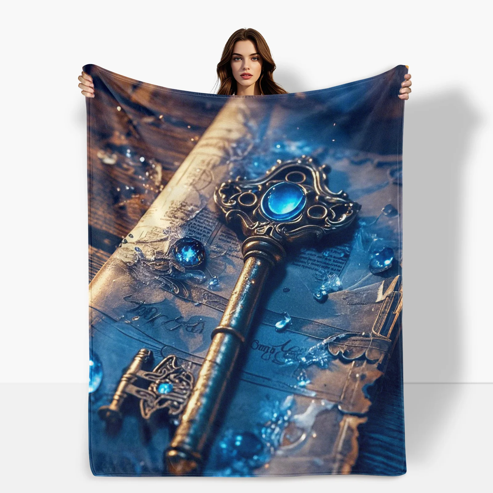 Enchanted Key Blue Fantasy Blanket Ancient Book Inspired Design Cozy Home Decor Warm Unique Throw
Enchanted Key Blue Fantasy Blanket Ancient Book Inspired Design Cozy Home Decor Warm Unique Throw